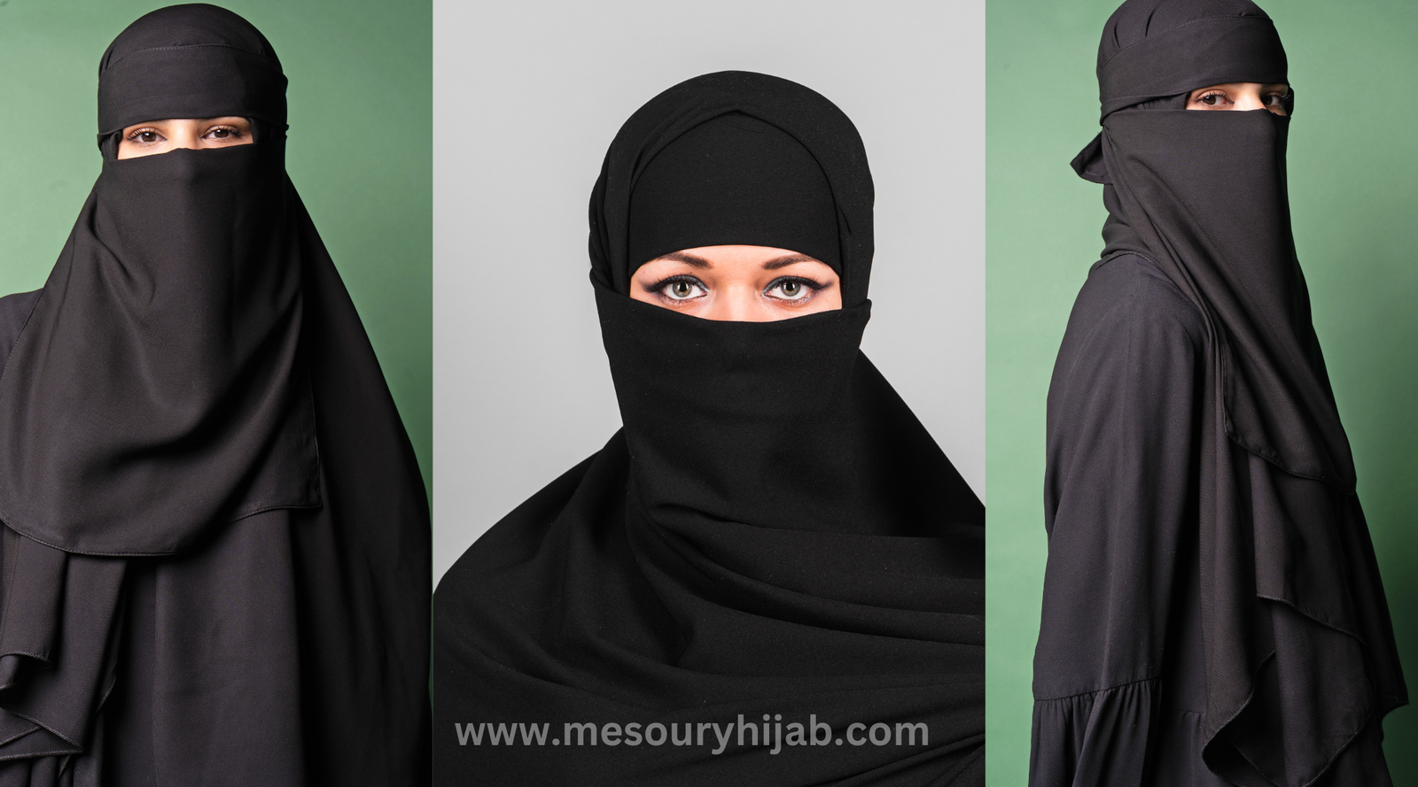 Muslim women wearing Niqab